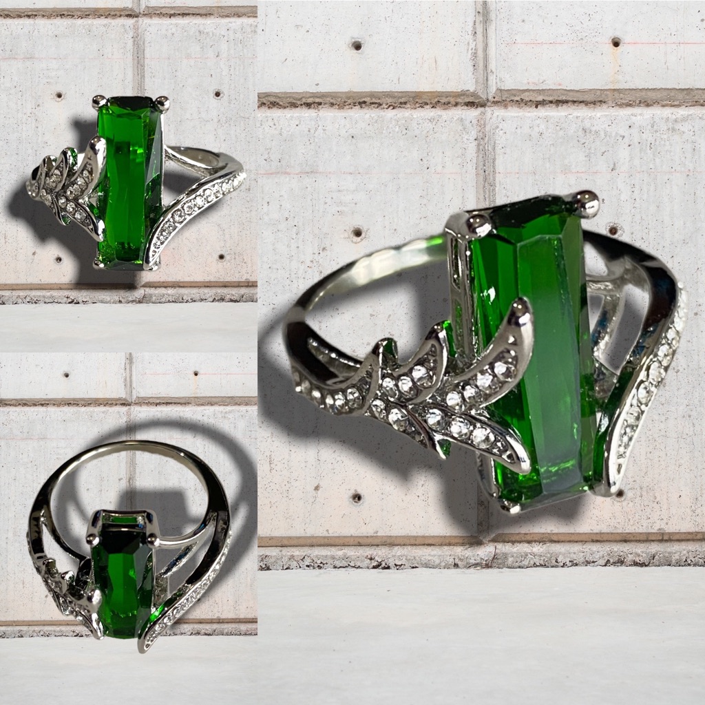 Brand New Jmarie Concepts Emerald Style Antique Look Size 9 Ring 024